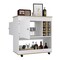 Tuhome Camelia Bar Cart, Lower Panel, Six Bottle Cubbies, One Cabinet, Light Oak/White BDB7116 - alternate 4